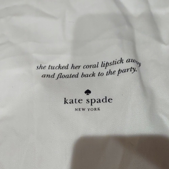 kate spade Handbags - Kate Spade Dust Bag Large White Fabric with Black Text